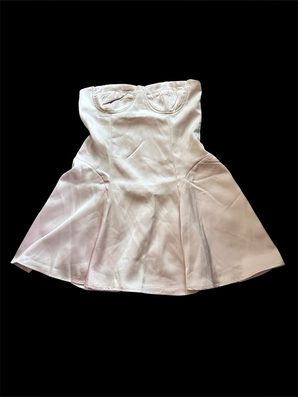Peppermayo Strapless Tamika Light Pink Flared Skirt Dress Size XS/2